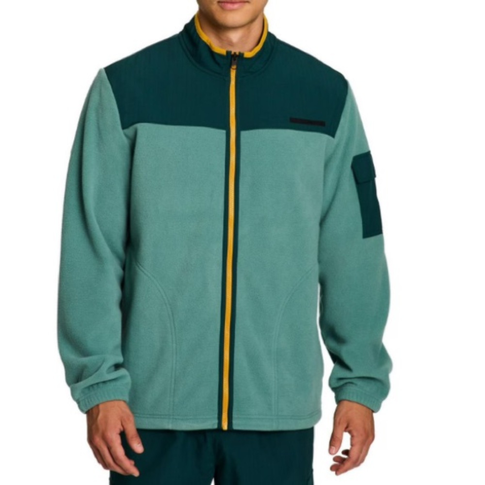 Reebok Men's Teal Fleece Jacket full zip size Medium NWT